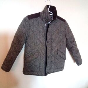 Joe Fresh Boy's Quilted Tweed Chore Coat with Corduroy Accents Size 6
